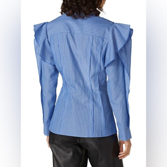 Koche Collective Pinstripe Size 34 (2) Cotton Blue - Picture 2 of 7